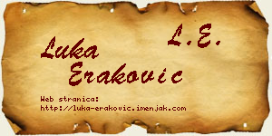 Luka Eraković vizit kartica